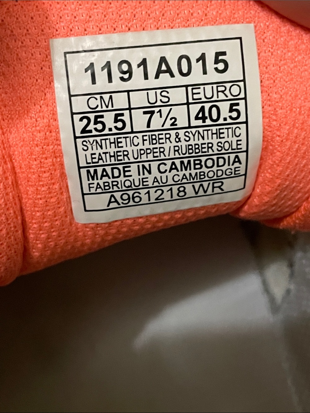 ASICS Gel Saga Sou White Sneakers with Neon Orange Accents Men Size 7.5 woman 9 - Picture 7 of 8